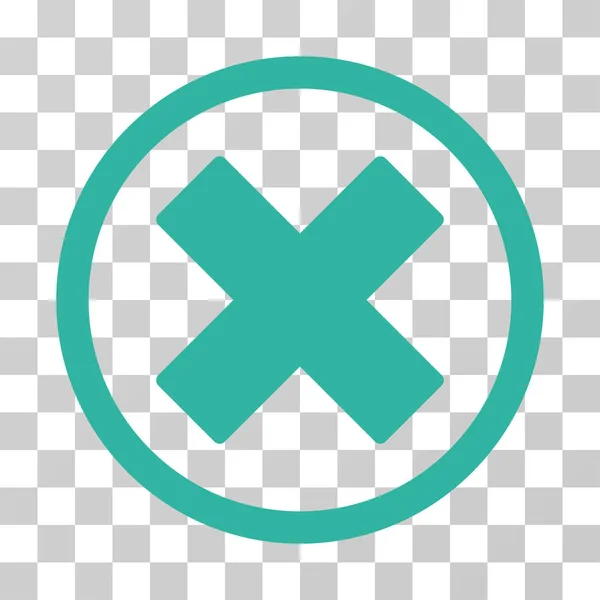 X-cross gerundetes Vektorsymbol löschen — Stockvektor
