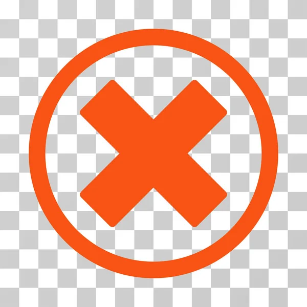 Eliminar X-Cross redondeado icono del vector — Archivo Imágenes Vectoriales