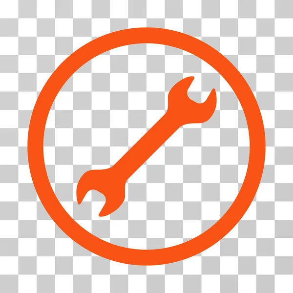 Wrench Rounded Vector Icon — Stock Vector