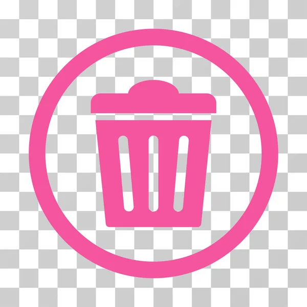 Trash Can Rounded Vector Icon — Stock Vector