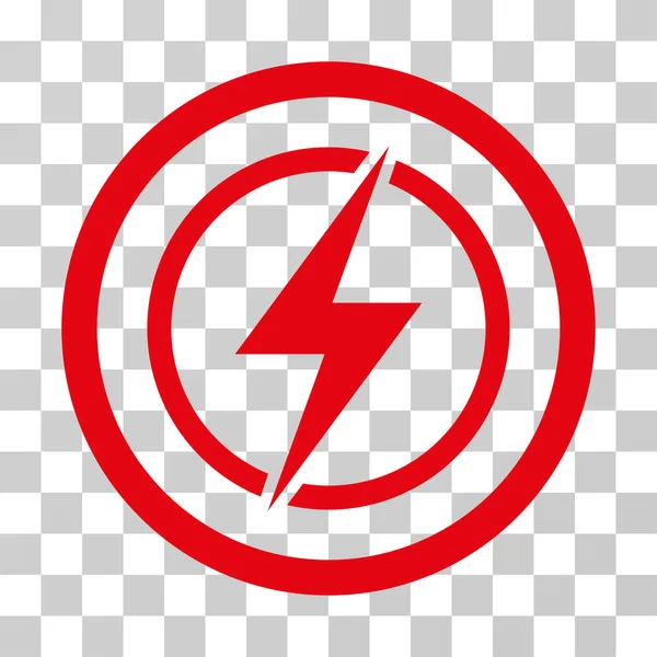Elektrische gevaren afgeronde Vector Icon — Stockvector