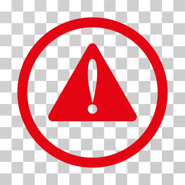 Warning Error Rounded Vector Icon — Stock Vector