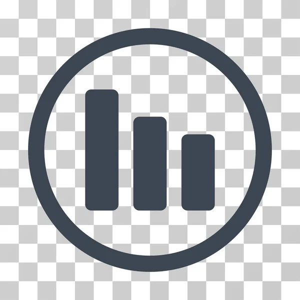 Gráfico de barras Disminuir redondeado Vector icono