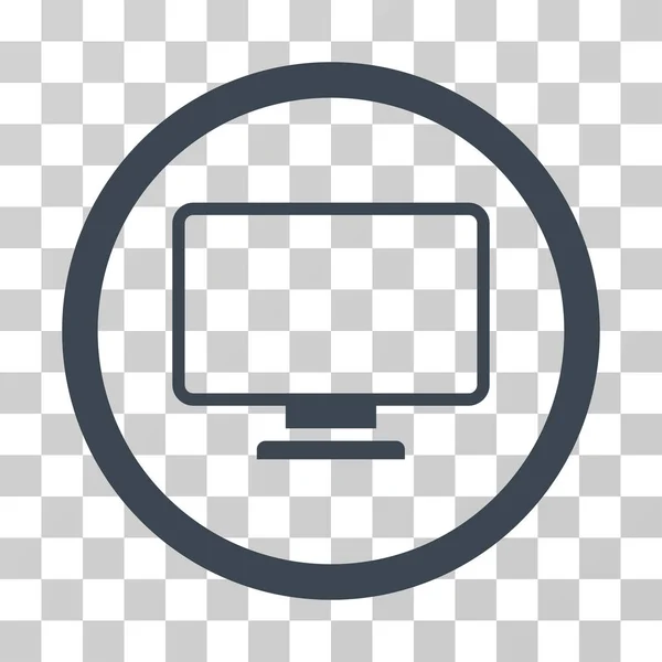 Monitor redondeado Vector Icono — Archivo Imágenes Vectoriales