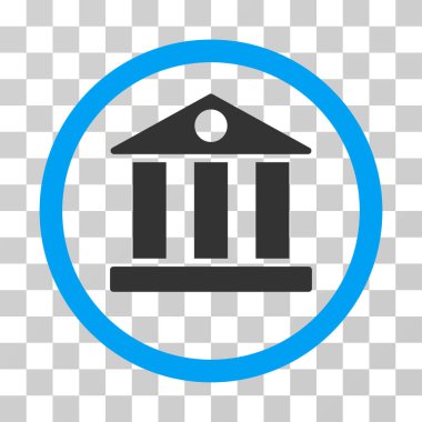 Banka yuvarlak vektör simgesi