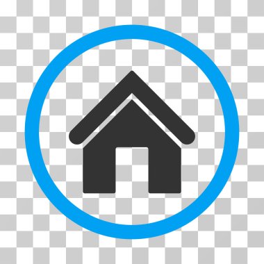 Ev yuvarlak vektör simgesi