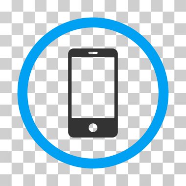 Smartphone yuvarlak vektör simgesi
