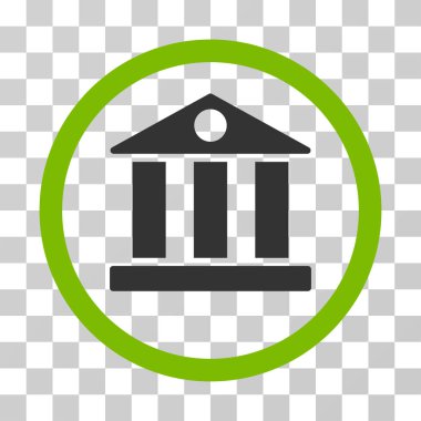 Banka yuvarlak vektör simgesi