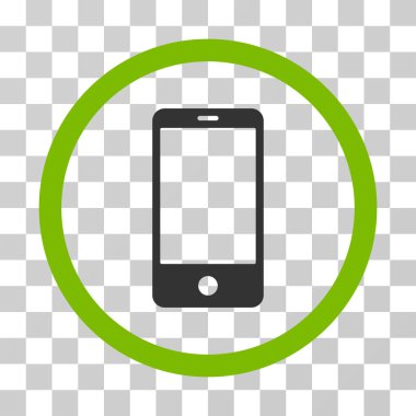 Smartphone yuvarlak vektör simgesi