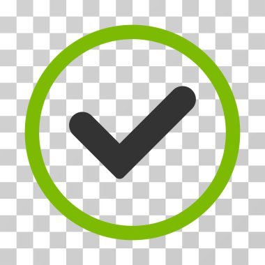 Evet yuvarlak vektör simgesi