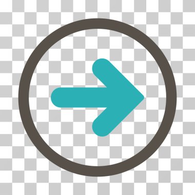 Vektör simge ok sağ yuvarlak