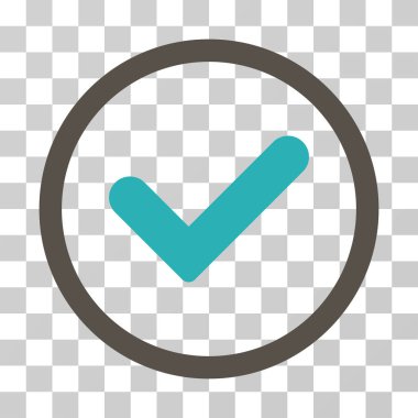 Evet yuvarlak vektör simgesi