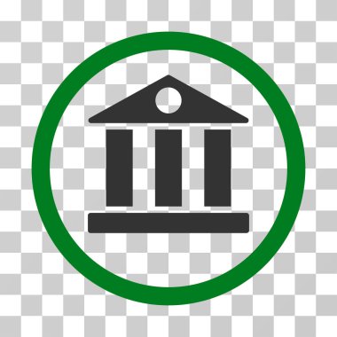Banka yuvarlak vektör simgesi