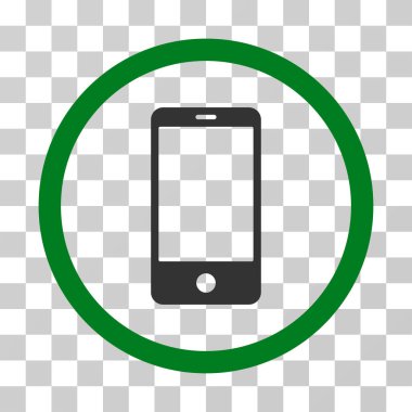 Smartphone yuvarlak vektör simgesi