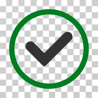 Evet yuvarlak vektör simgesi