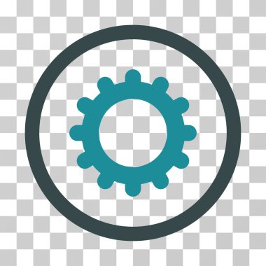 Dişli yuvarlak vektör simgesi