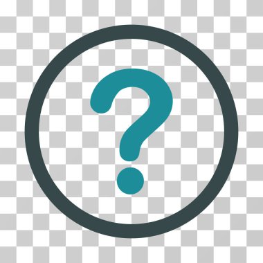 Soru yuvarlak vektör simgesi