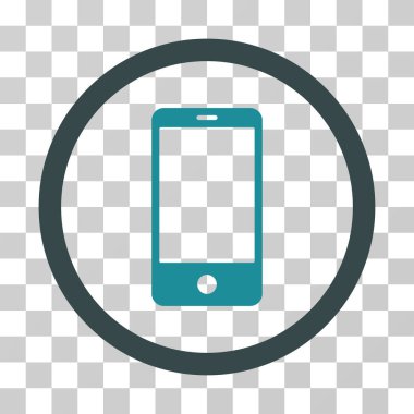 Smartphone yuvarlak vektör simgesi