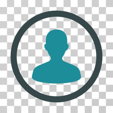 Kullanıcı yuvarlak vektör simgesi