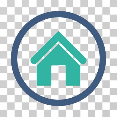 Ev yuvarlak vektör simgesi