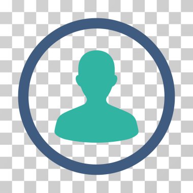 Kullanıcı yuvarlak vektör simgesi