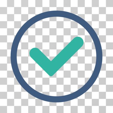 Evet yuvarlak vektör simgesi