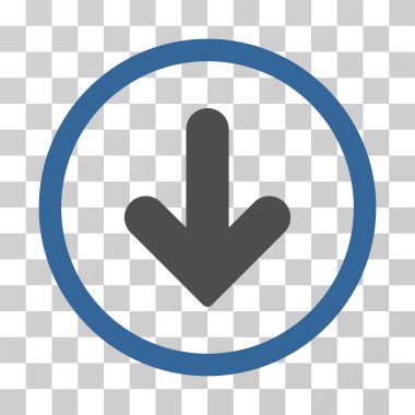 Yuvarlak vektör simgesi aşağı ok