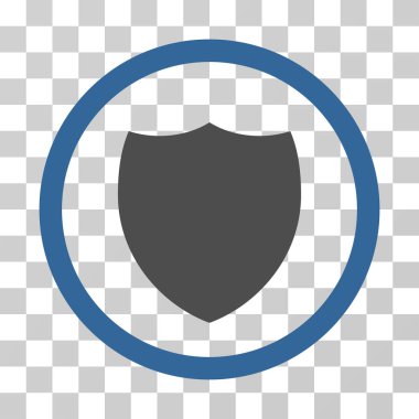 Kalkan yuvarlak vektör simgesi