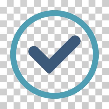 Evet yuvarlak vektör simgesi