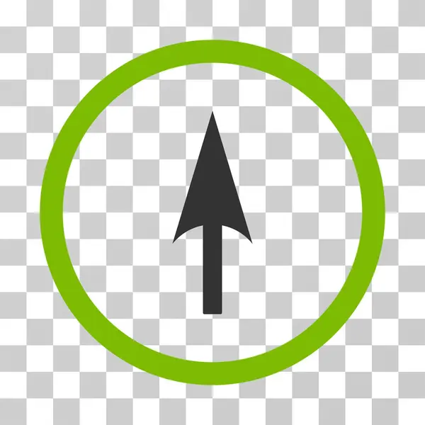 Flecha eje Y redondeado icono del vector — Vector de stock