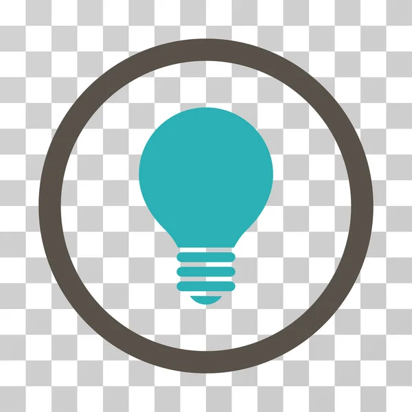 Electric Bulb Rounded Vector Icon — Stock Vector