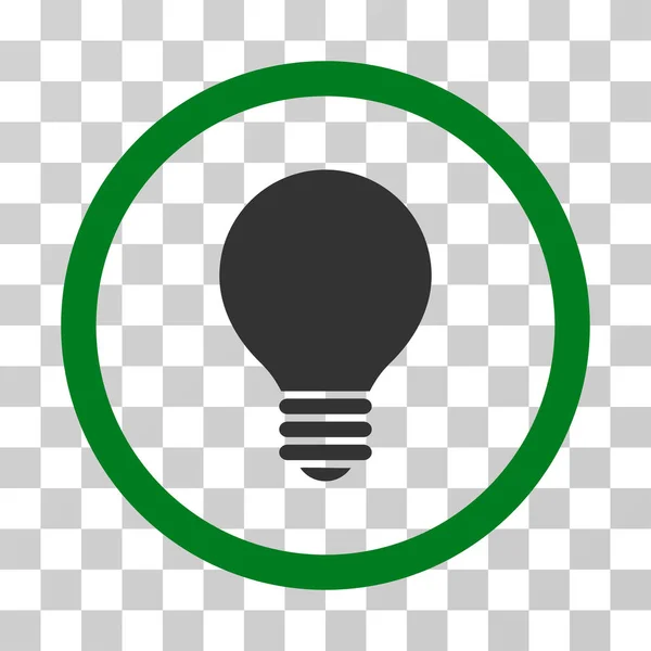 Electric Bulb Rounded Vector Icon — Stock Vector