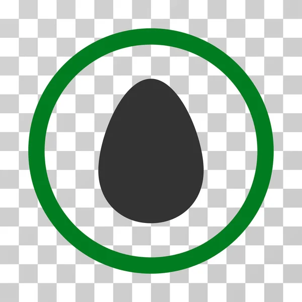 Ícono vectorial redondeado de huevo — Vector de stock