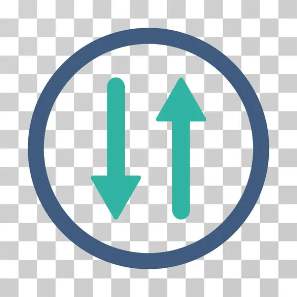 Flechas de intercambio vertical redondeado Vector icono — Vector de stock