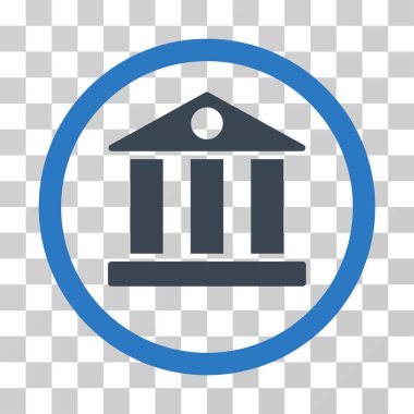 Banka yuvarlak vektör simgesi
