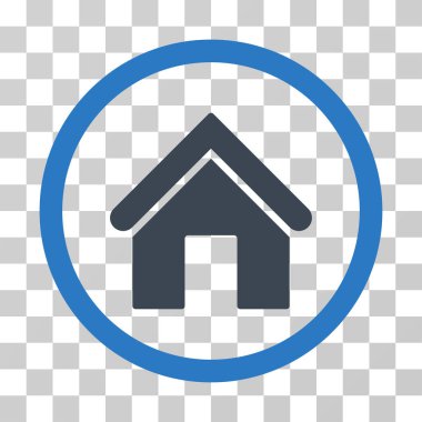 Ev yuvarlak vektör simgesi