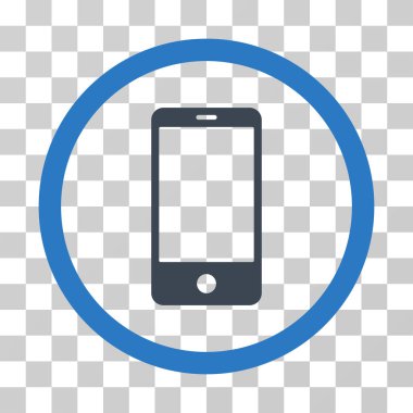 Smartphone yuvarlak vektör simgesi