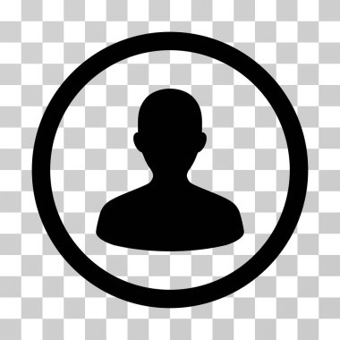 Kullanıcı yuvarlak vektör simgesi