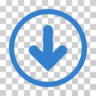 Yuvarlak vektör simgesi aşağı ok