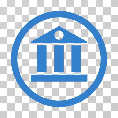 Banka yuvarlak vektör simgesi