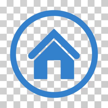 Ev yuvarlak vektör simgesi