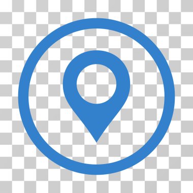 Harita işaretleyici yuvarlak vektör simgesi