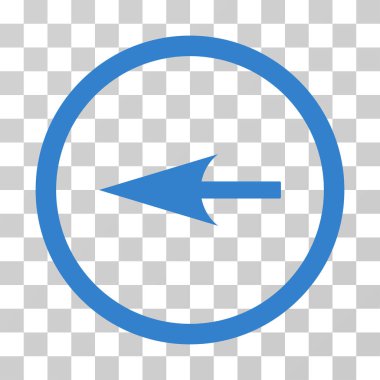 Vektör simge keskin sol ok yuvarlak