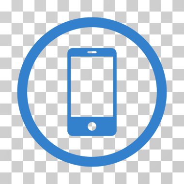 Smartphone yuvarlak vektör simgesi