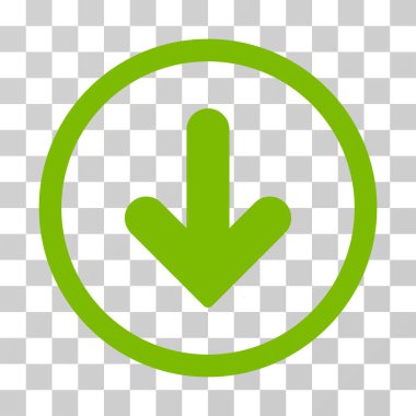 Yuvarlak vektör simgesi aşağı ok