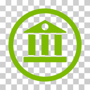 Banka yuvarlak vektör simgesi