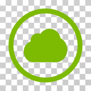 Bulut yuvarlak vektör simgesi