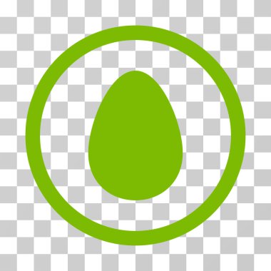 Yumurta yuvarlak vektör simgesi