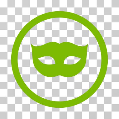 Gizlilik maske yuvarlak vektör simgesi