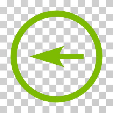 Vektör simge keskin sol ok yuvarlak